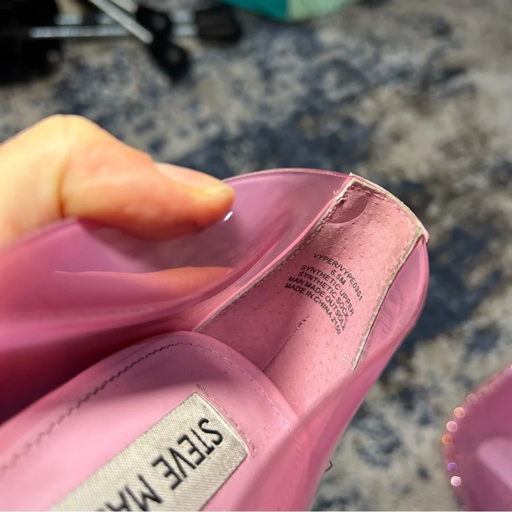 Steve Madden Vyper Dusty Clear Pink Pumps Size 6.5 - Picture 14 of 15